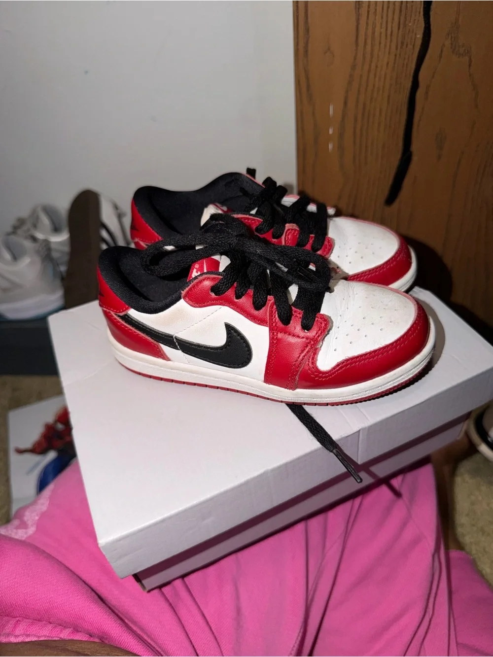 Nike Kids Red, White & Black Low-Top Sneakers